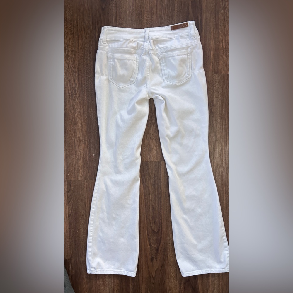 Y2K DOLLHOUSE Low Rise White Bootcut Flare Jeans 2000s Mall Preppy Indie Size 3 - Picture 8 of 13